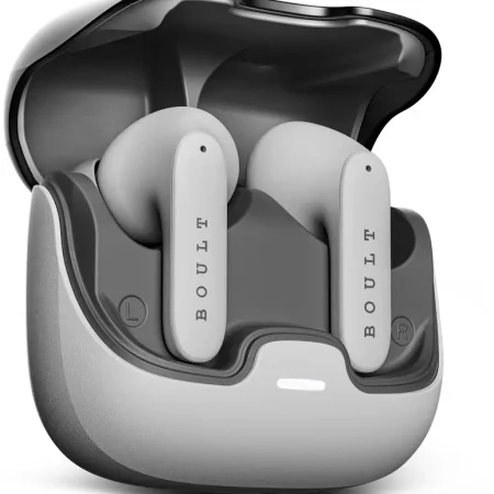 Boult Z40 with Zen ENC Mic, 60H Battery Life, Low Latency Gaming, Made In India, 5.3 Bluetooth Headset (White, In the Ear)